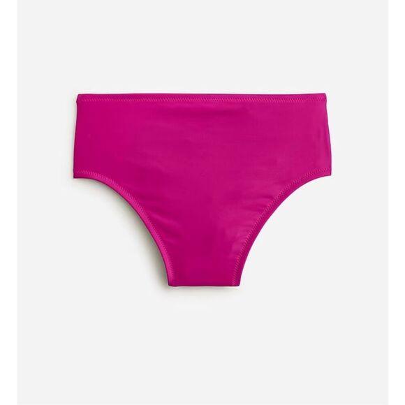 NWT J. Crew Pink Radiant Fuchsia High Waist Classic Hallie Bikini Bottom XL - Picture 1 of 3